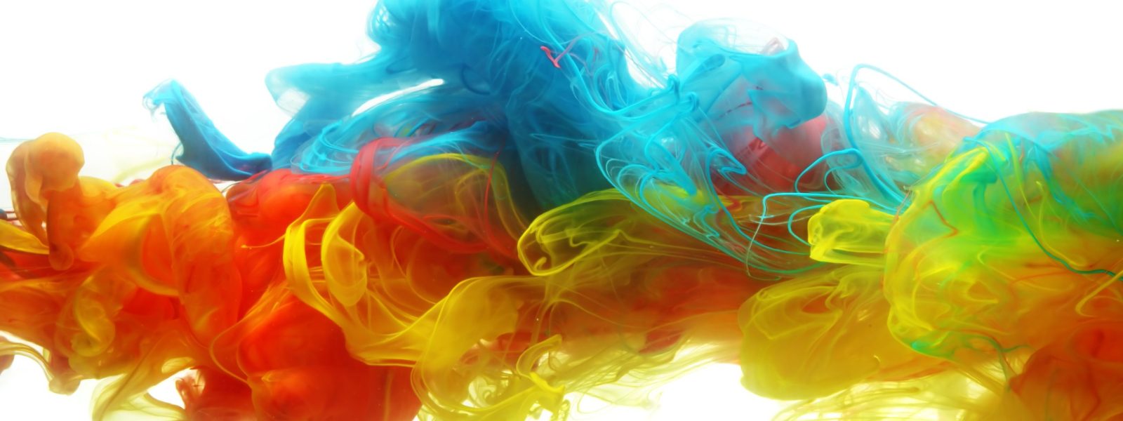 Colorful ink in water abstract